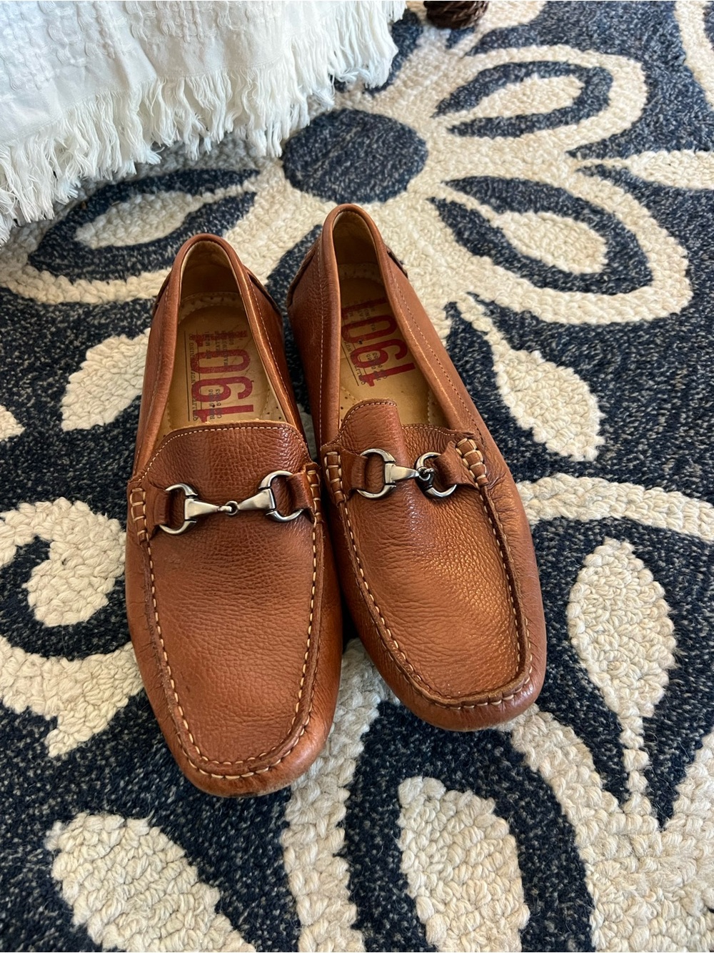 1901 Men's Tan Leather Bit Loafers